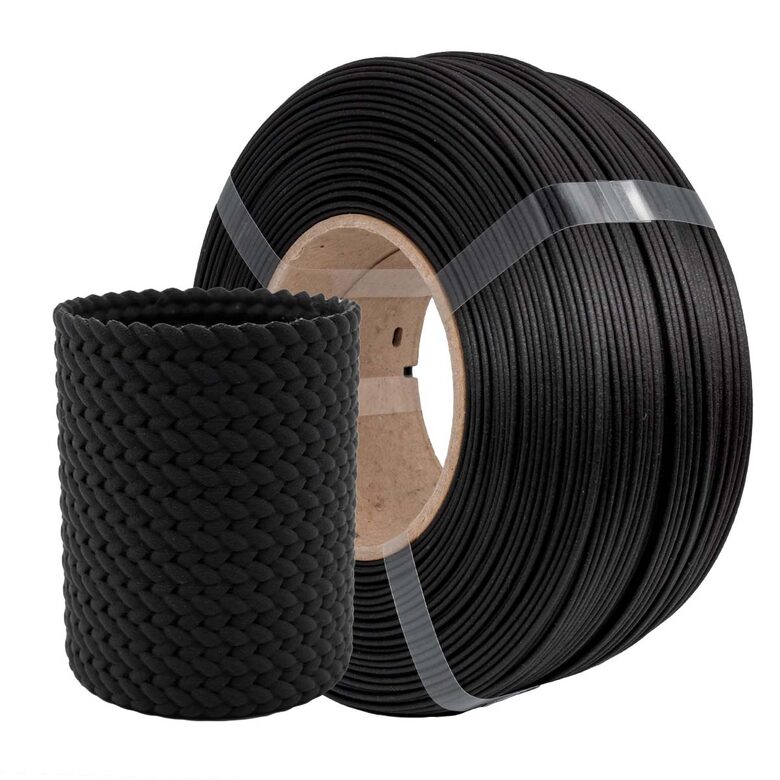AzureFilm PLA LumberLay Koka Refill filaments 3d printēšanas pavediens (filament), LumberLay, Black Ebony, 0,75 kg, 1,75mm, FWR171-9005 